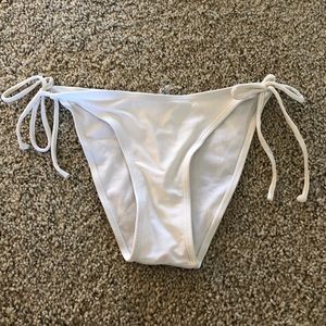 White bikini bottoms